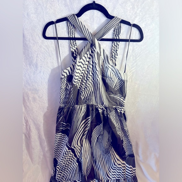 EXPRESS Halter Tiered Poplin Dress - Picture 7 of 10